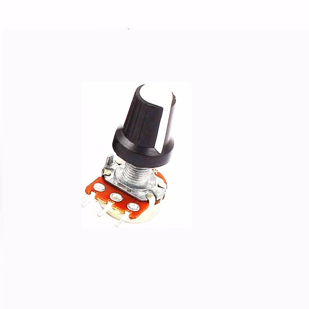 5Pcs 10K OHM Linear Potentiometer 15mm Shaft Mono Stereo Pot Rotary Resistor Potentiometer with Nuts
5Pcs 10K OHM Linear Potentiometer 15mm Shaft Mono Stereo Pot Rotary Resistor Potentiometer with Nuts