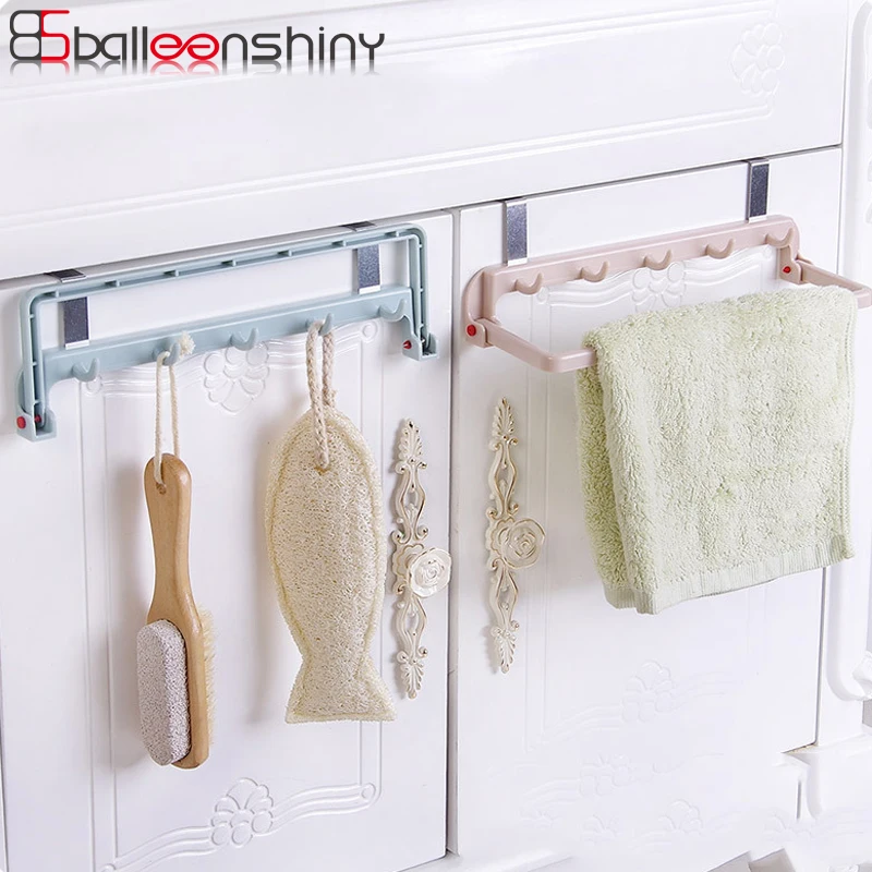 BalleenShiny PP Kitchen Folding Storage Rack Hanger 5 Hooks Cupboard Cabinet Hook for Towel Rag Clean Brush Utensil Neaten Rack
BalleenShiny PP Kitchen Folding Storage Rack Hanger 5 Hooks Cupboard Cabinet Hook for Towel Rag Clean Brush Utensil Neaten Rack