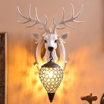 Wild Animal Deer Head Statue Wall Lamp With Metal Crystal Lampshade Wall Sconce Light Home Decoration Indoor Lighting Fixture
Wild Animal Deer Head Statue Wall Lamp With Metal Crystal Lampshade Wall Sconce Light Home Decoration Indoor Lighting Fixture