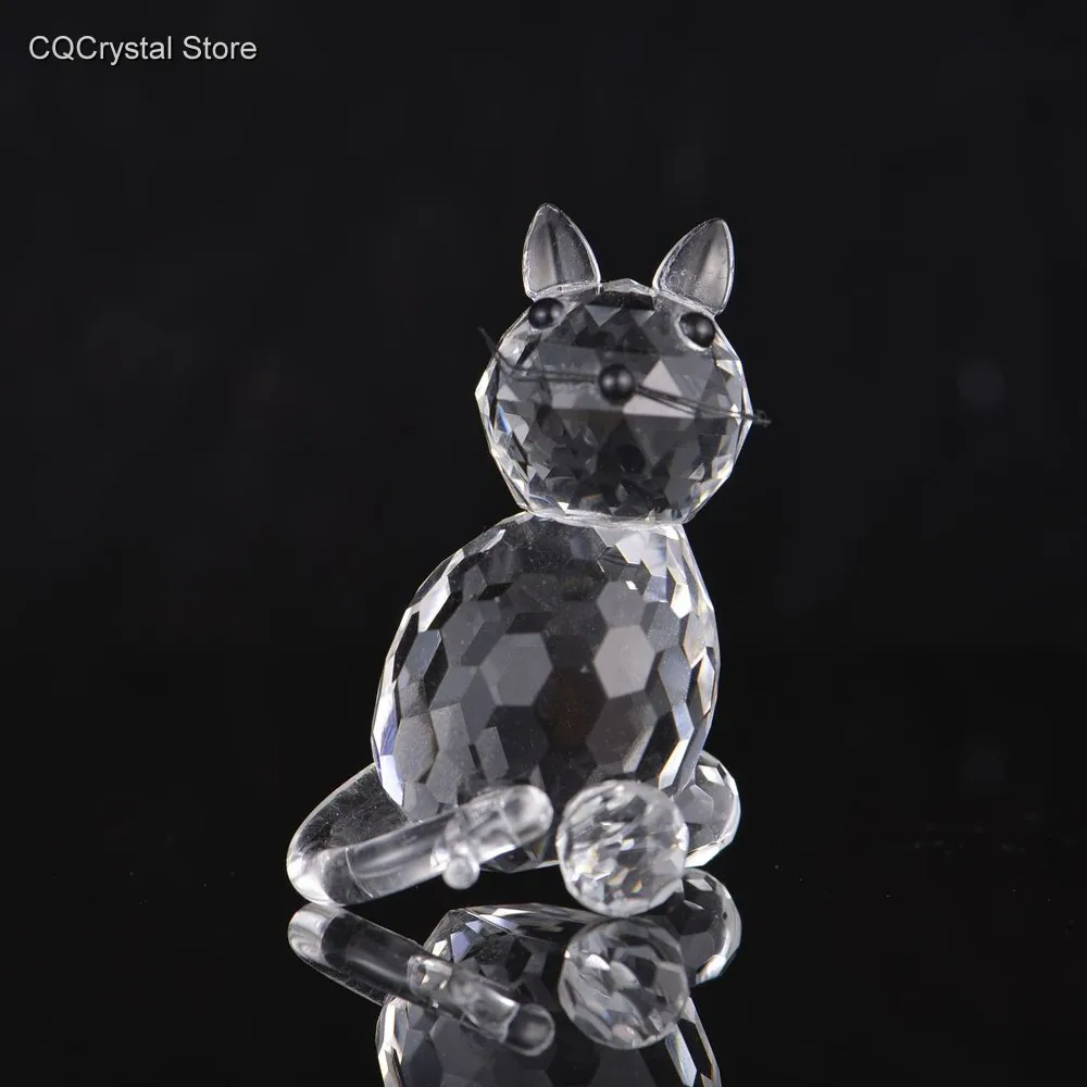 Lovely Glass Cat Figurines & Miniature Craft Cut Crystal Animal Ornament Crsytal Paperweight Home Table Wedding Decor Xmas Gift
Lovely Glass Cat Figurines & Miniature Craft Cut Crystal Animal Ornament Crsytal Paperweight Home Table Wedding Decor Xmas Gift