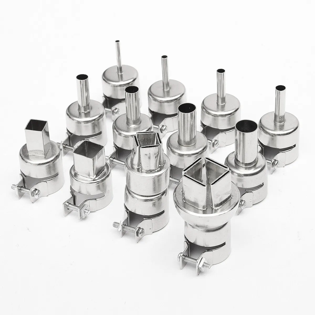 JIGUOOR 12pcs 3/4/5/6/7/8/10/12mm A1125 A1126 Heat Gun Nozzle For 850 Hot Air Soldering Station
JIGUOOR 12pcs 3/4/5/6/7/8/10/12mm A1125 A1126 Heat Gun Nozzle For 850 Hot Air Soldering Station