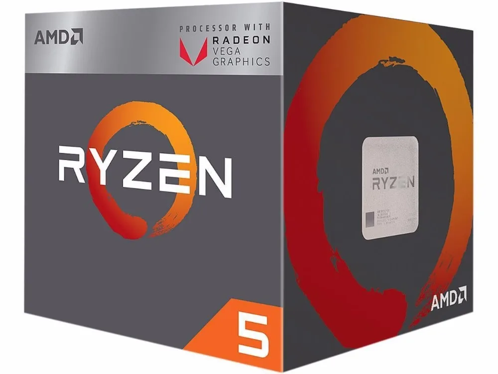 Процессор AMD Ryzen R5 2400G с Radeon RX Vega 11 графика 4 ядра 8 потоков разъем AM4 3 6 ГГц TDP 65 Вт