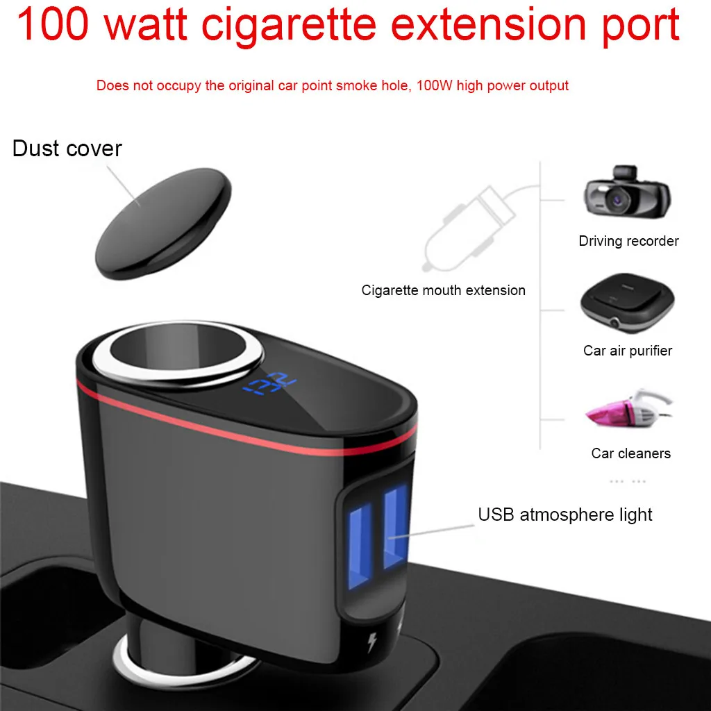5.4A Fast Charge High Current FM Transmitter Lighter Socket USB Car Charger QC3.0 dual USB smart dual charge iphone charger
5.4A Fast Charge High Current FM Transmitter Lighter Socket USB Car Charger QC3.0 dual USB smart dual charge iphone charger