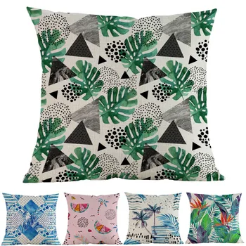 Memphis Style Tropical Rain Forest Plant Leaves Geometric Dot Line Linen Pattern Pillow Case Home Sofa Decoration Cushion Cover
Memphis Style Tropical Rain Forest Plant Leaves Geometric Dot Line Linen Pattern Pillow Case Home Sofa Decoration Cushion Cover