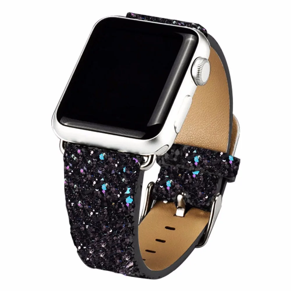38mm/42mm Glittery Bling Christmas PU Leather Watch Band for Apple Watch iWatch Series 4/3/2/1
38mm/42mm Glittery Bling Christmas PU Leather Watch Band for Apple Watch iWatch Series 4/3/2/1