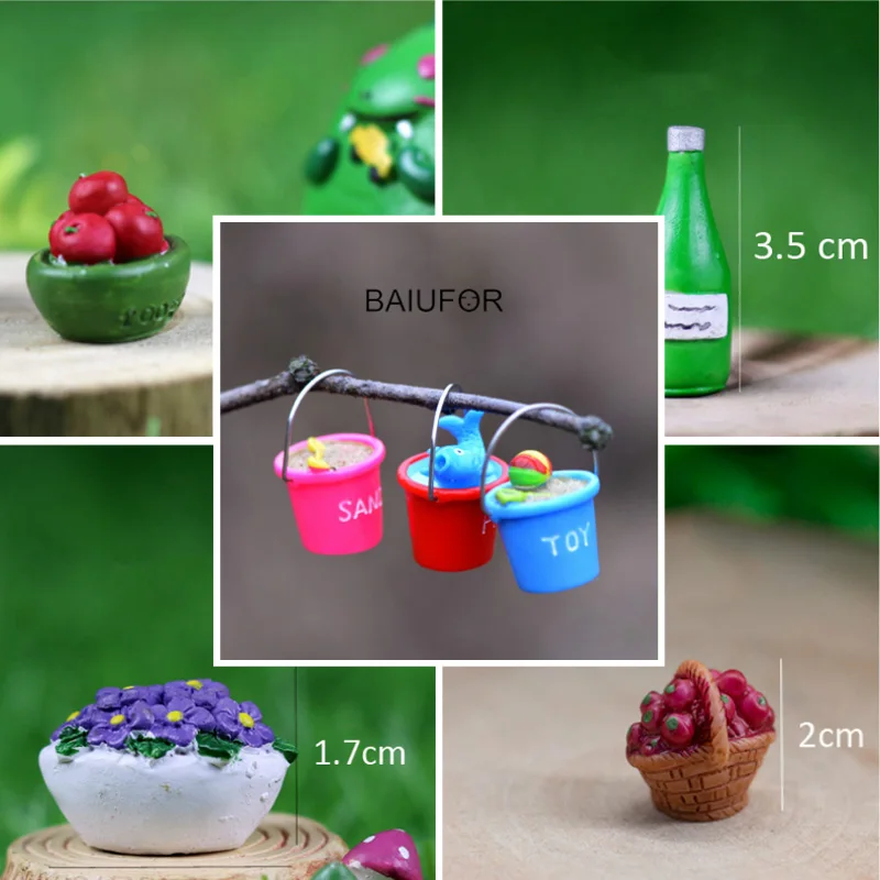 BAIUFOR Miniatures Mini Garden Figurines Moss Bottle Landscape Doll house Decor Fruit & Flower Basket Model Home Accessories
BAIUFOR Miniatures Mini Garden Figurines Moss Bottle Landscape Doll house Decor Fruit & Flower Basket Model Home Accessories
