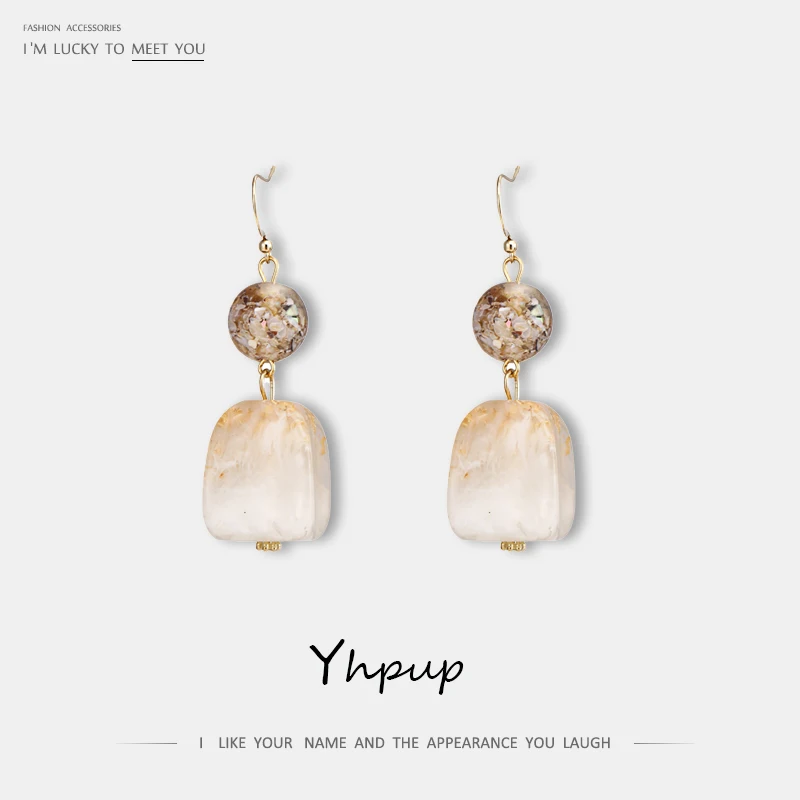 Yhpup Trendy Minimalist Brand Boho Resin Stone Dangle Earrings Korean kolczyki Geometric Earrings for Women Party Jewelry 2019
Yhpup Trendy Minimalist Brand Boho Resin Stone Dangle Earrings Korean kolczyki Geometric Earrings for Women Party Jewelry 2019