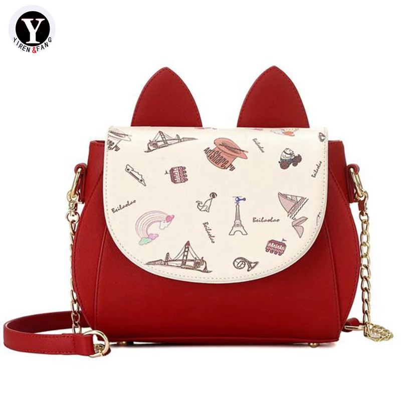 Yirenfang Crossbody Bags For Women Messenger Bags Designer High Quality Women Shoulder Bag 2017 Leather Hello Kitty Chain 
Yirenfang Crossbody Bags For Women Messenger Bags Designer High Quality Women Shoulder Bag 2017 Leather Hello Kitty Chain