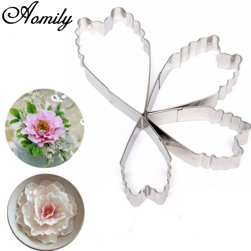 Aomily 4pcs/Set Peony Flower Cake Cutters Fondant Cookies Chocolate Sugar Craft Decorating Mould Baking Stainless Steel Tools
Aomily 4pcs/Set Peony Flower Cake Cutters Fondant Cookies Chocolate Sugar Craft Decorating Mould Baking Stainless Steel Tools