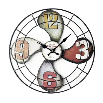 3D Vintage Fan Metal Wall Clock Creative American Decorative Wall Clock Home Living Room Wall Decoration Duvar Saat 50w318
3D Vintage Fan Metal Wall Clock Creative American Decorative Wall Clock Home Living Room Wall Decoration Duvar Saat 50w318