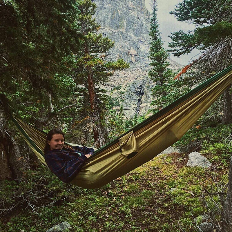Double Camping Hammock Sturdy Outdoor Soft Bed Swing Chair Outdoor Hammock Portable Parachute Ultralihgt Survival Furniture Mat
Double Camping Hammock Sturdy Outdoor Soft Bed Swing Chair Outdoor Hammock Portable Parachute Ultralihgt Survival Furniture Mat