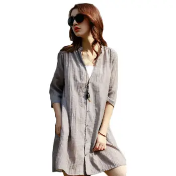 Casual blusa larga verano 2019 New Fashion V-neckLoose Cover Up Beach Woman Plus Size Light Shirt Chemisier Femme Oversize f181
Casual blusa larga verano 2019 New Fashion V-neckLoose Cover Up Beach Woman Plus Size Light Shirt Chemisier Femme Oversize f181