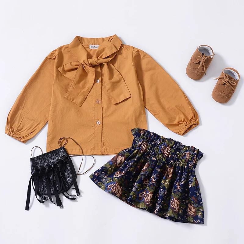 Baby Girl Long Sleeve Pattern Long Sleeve Blouse Mini Floral Print Skirt 2 Pcs Casual Toddler Outfits Set
Baby Girl Long Sleeve Pattern Long Sleeve Blouse Mini Floral Print Skirt 2 Pcs Casual Toddler Outfits Set