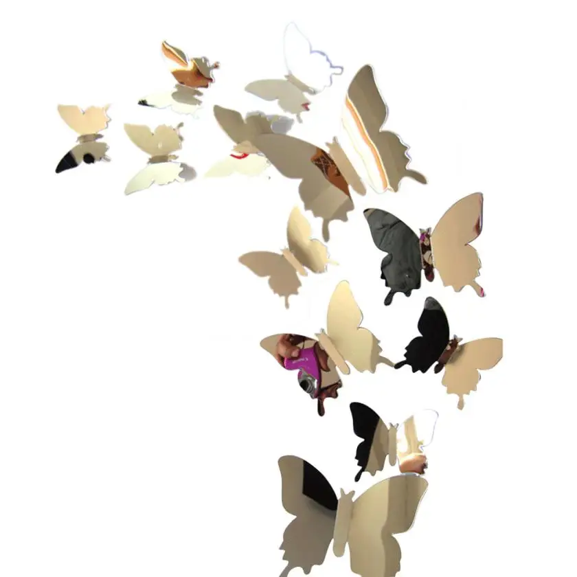 3D DIY Wall Stickers Decal Butterflies Mirror Wall Art Home Decors Free Shipping Self Adhesive Wallpaper For Kids Bedrooms
3D DIY Wall Stickers Decal Butterflies Mirror Wall Art Home Decors Free Shipping Self Adhesive Wallpaper For Kids Bedrooms