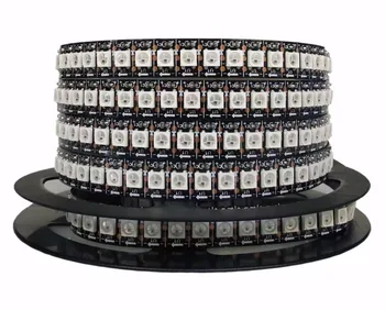 144leds/m WS2812B(5050 rgb led with WS2811 IC built-in) led pixel strip,DC5V,2m long,non-waterproof;BLACK PCB
144leds/m WS2812B(5050 rgb led with WS2811 IC built-in) led pixel strip,DC5V,2m long,non-waterproof;BLACK PCB