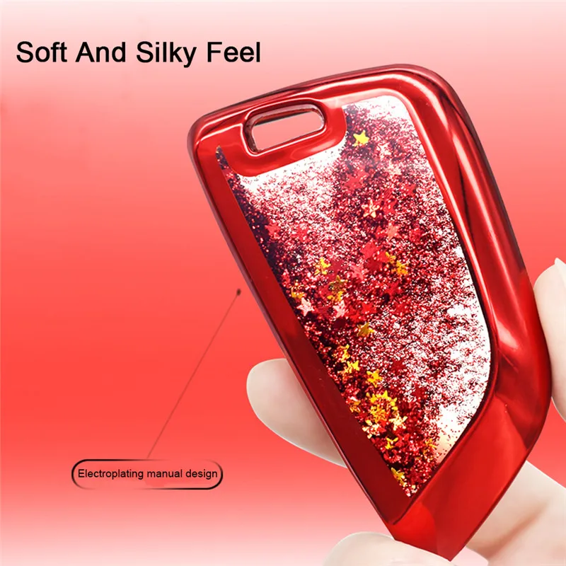 Automobile Car key cover Lighted Fashion Quicksand TPU car key ring key ring for BMW 5 Series 7 Series Car Accessories Styling
Automobile Car key cover Lighted Fashion Quicksand TPU car key ring key ring for BMW 5 Series 7 Series Car Accessories Styling