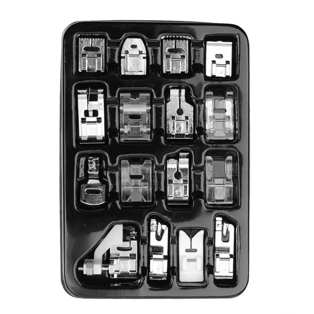 16pcs Domestic Sewing Machine Accessories Presser Foot Feet Kit Set Hem Foot Spare Parts With Box For Brother Singer Janome
16pcs Domestic Sewing Machine Accessories Presser Foot Feet Kit Set Hem Foot Spare Parts With Box For Brother Singer Janome