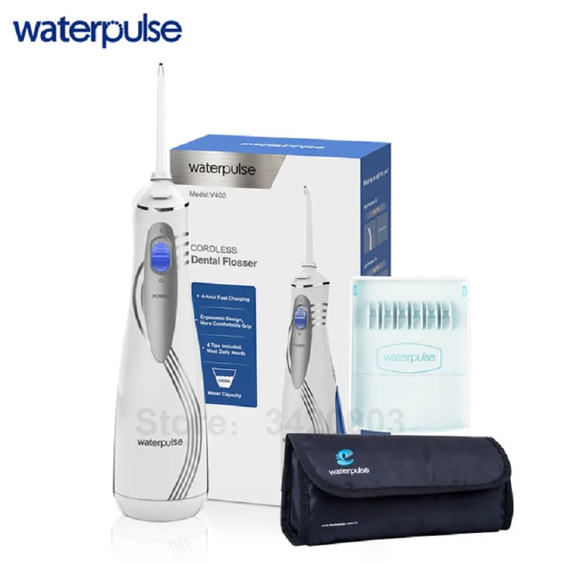 Waterpulse V400 4 Tips Dental Flosser Portable Cordless Oral Irrigator Electric Irrigation 240ml Oral Irrigators Water Flossing
Waterpulse V400 4 Tips Dental Flosser Portable Cordless Oral Irrigator Electric Irrigation 240ml Oral Irrigators Water Flossing
