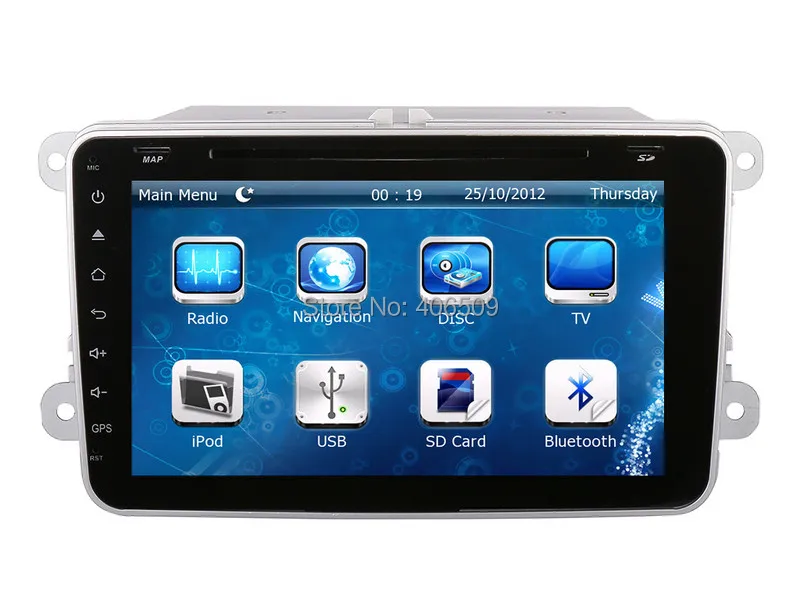 8 "головное устройство автомобиля DVD плеер для Volkswagen Passat Golf Polo Jetta EOS Caddy w/gps
