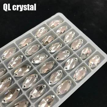 Glass Crystal Navette Sew on Rhinestones Flatback Marquise Sew on stone for DIY clothing bags shose etc.
Glass Crystal Navette Sew on Rhinestones Flatback Marquise Sew on stone for DIY clothing bags shose etc.