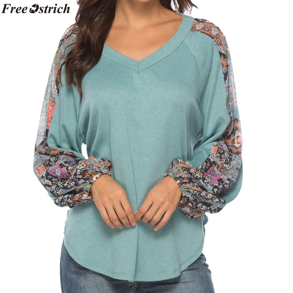 FREE OSTRICH women's patchwork long-sleeved O-neck T-shirt Ladies casual print loose comfortable oversize t-shirt tops plus size
FREE OSTRICH women's patchwork long-sleeved O-neck T-shirt Ladies casual print loose comfortable oversize t-shirt tops plus size
