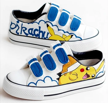 Children's New Hand-painted Canvas Shoes Boys And Girls Cartoon Pikachu Casual Graffiti Shoes Flat-bottomed Student Shoes #1
Children's New Hand-painted Canvas Shoes Boys And Girls Cartoon Pikachu Casual Graffiti Shoes Flat-bottomed Student Shoes #1