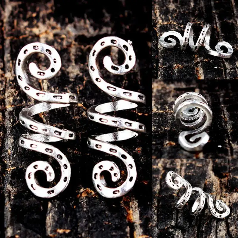 5pcs Hair Braid Hair Rings Vintage Metal Silver Viking Spiral Tube Clips for Hair Accessories Charming
5pcs Hair Braid Hair Rings Vintage Metal Silver Viking Spiral Tube Clips for Hair Accessories Charming