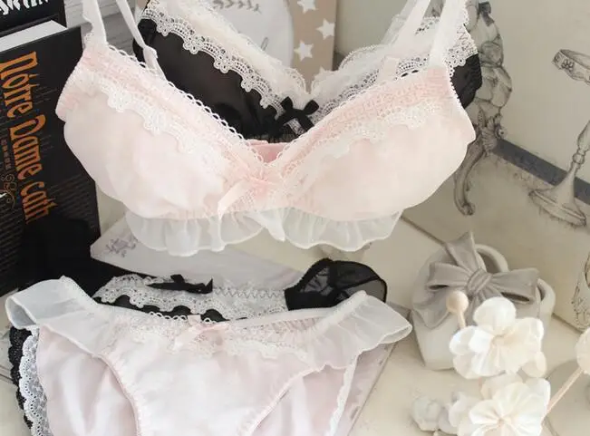 2018 New Arrival 100% Real Photo Lolita Sexy Cute Kawaii Princess Padded Wireless Chiffon Ruffle Seamless Bra Panties Set RB283
2018 New Arrival 100% Real Photo Lolita Sexy Cute Kawaii Princess Padded Wireless Chiffon Ruffle Seamless Bra Panties Set RB283