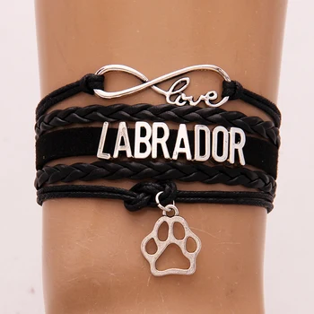 (10PCS/LOT) Infinity Love Labrador Bracelets Animal Dog Paw Charm leather Bracelet & Bangles Braided Jewelry Christmas Gift
(10PCS/LOT) Infinity Love Labrador Bracelets Animal Dog Paw Charm leather Bracelet & Bangles Braided Jewelry Christmas Gift