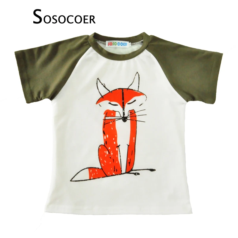 SOSOCOER Boy T Shirt 2017 Cartoon Fox Girl T-shirt Summer Style Fashion Cute Animal Short Sleeve Baby Tshirts Tops Kids Clothes
SOSOCOER Boy T Shirt 2017 Cartoon Fox Girl T-shirt Summer Style Fashion Cute Animal Short Sleeve Baby Tshirts Tops Kids Clothes