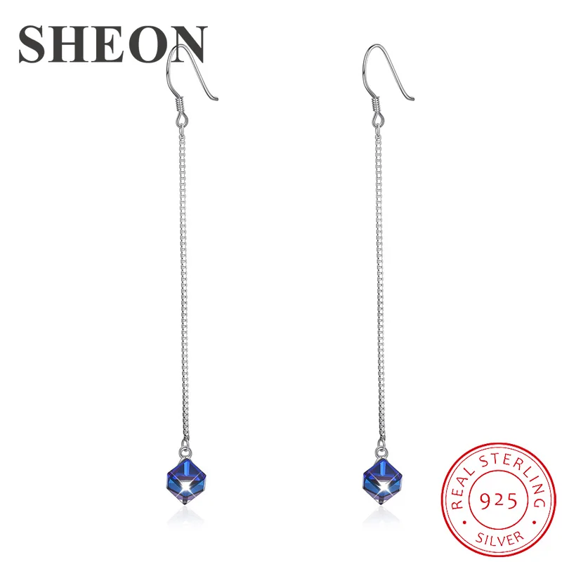 New arrival 925 Sterling Silver Earrings Long square Austria crystal drop earrings Fashion Jewelry for women dropshipping 2019
New arrival 925 Sterling Silver Earrings Long square Austria crystal drop earrings Fashion Jewelry for women dropshipping 2019