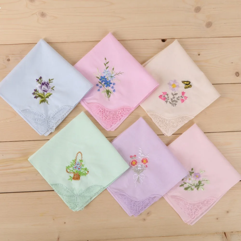 6PCS 28cm Cotton Embroidered Square Towel Embroidered Handkerchief with Lace Color Plain Lace Handkerchief, Napkin Cloth
6PCS 28cm Cotton Embroidered Square Towel Embroidered Handkerchief with Lace Color Plain Lace Handkerchief, Napkin Cloth