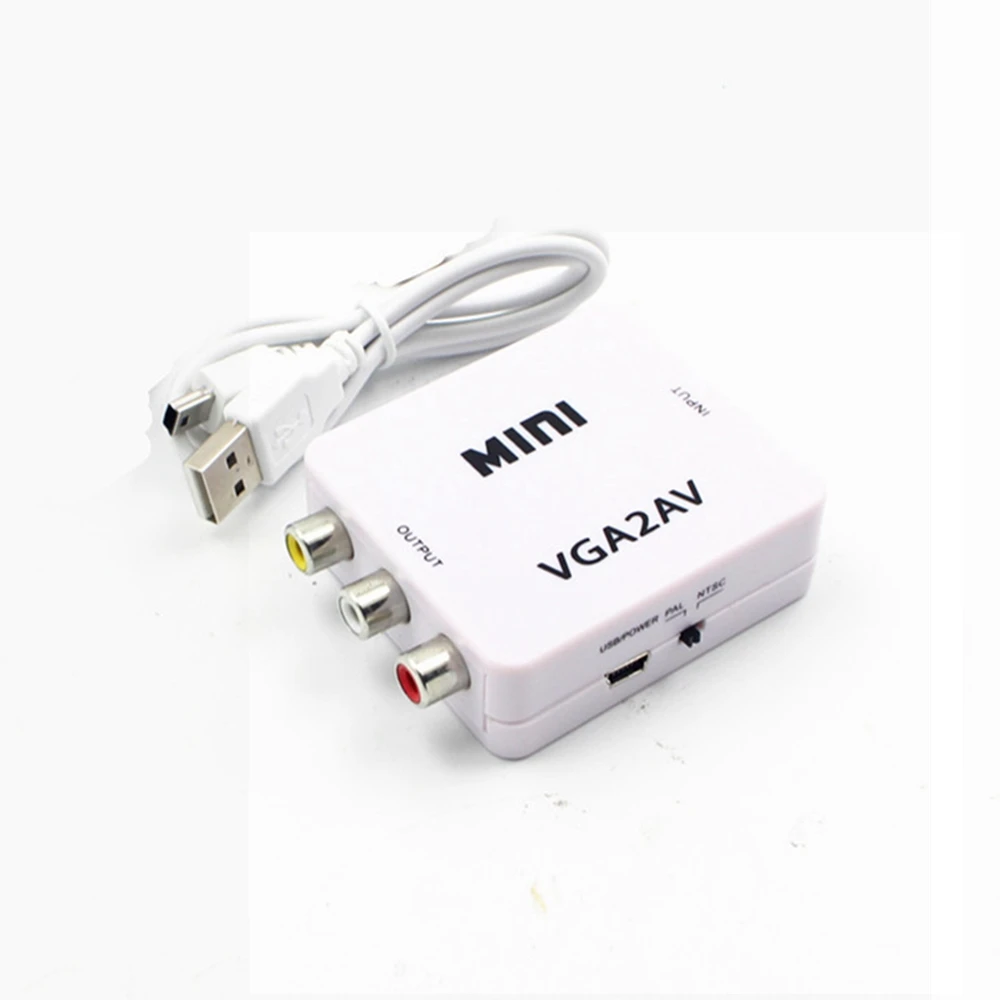 1920x1080 60 fps 1080P Mini VGA to AV RCA Converter with 3.5mm Audio VGA2AV/CVBS Adapter for PC to HD TV Convert NTSC PAL SXGA
1920x1080 60 fps 1080P Mini VGA to AV RCA Converter with 3.5mm Audio VGA2AV/CVBS Adapter for PC to HD TV Convert NTSC PAL SXGA