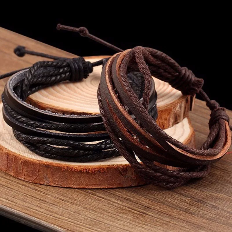 2019 100% hand-woven Vintage Fashion Jewelry Wrap multilayer Leather Braided Rope Wristband men bracelets & bangles for women
2019 100% hand-woven Vintage Fashion Jewelry Wrap multilayer Leather Braided Rope Wristband men bracelets & bangles for women