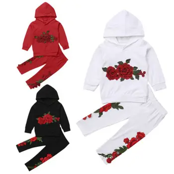 Embroidery Toddler Baby Girl Clothes Hoodies Top Pants Outfits Clothes Set Tracksuit 
Embroidery Toddler Baby Girl Clothes Hoodies Top Pants Outfits Clothes Set Tracksuit