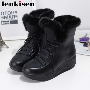 Lenkisen european superstars winter warm plush snow boots plus size thick low bottom platform round toe slip on ankle boots L60
Lenkisen european superstars winter warm plush snow boots plus size thick low bottom platform round toe slip on ankle boots L60