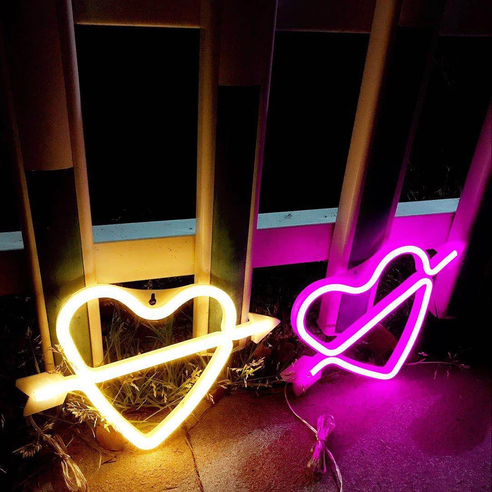 Led Neon Sign 26 Letters Light The Arrow Of Love Light Wall