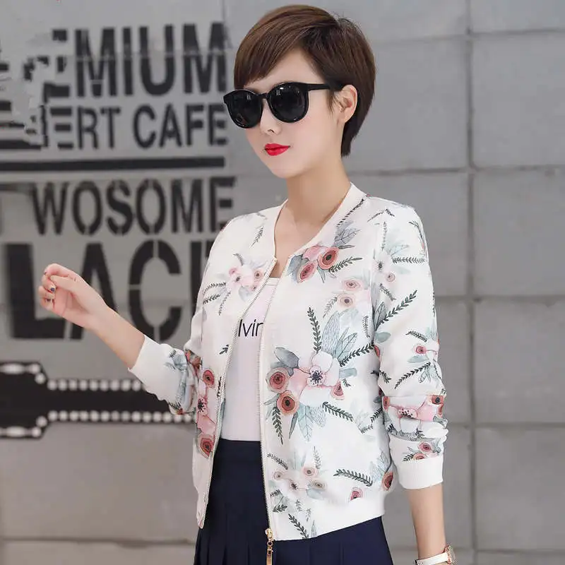 Women Basic Jackets New Fashion Slim Printing Short Cardigan Bomber Jacket Women Casual Baseball Uniform Women Jacket Coat C5337
Women Basic Jackets New Fashion Slim Printing Short Cardigan Bomber Jacket Women Casual Baseball Uniform Women Jacket Coat C5337