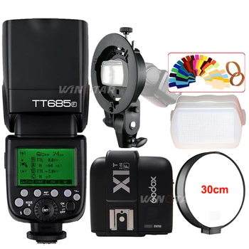 Godox TT685F 2.4G HSS TTL Camera Flash-X1T-F Trigger-Bowens Bracket for Fujifilm X-Pro2/X-Pro1/X-T10/X-T20/X-T2 X-T1/X100F X100T