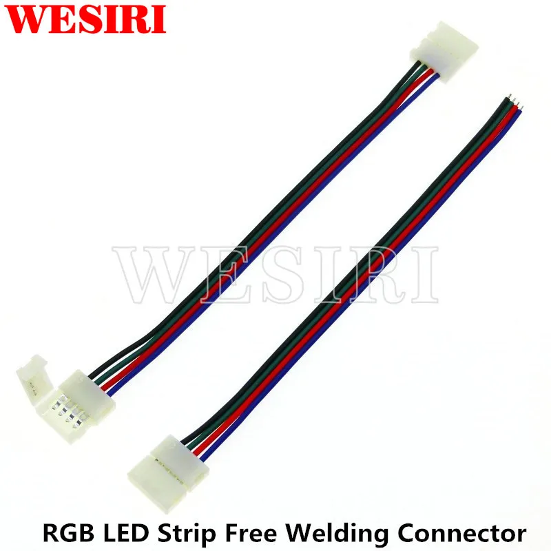 RGB LED Strip Connecter 4pin 10mm/12mm Free Welding Connecter for No-Waterproof 5050 RGB APA102 WS2801 LED Strip 10pcs/lot
RGB LED Strip Connecter 4pin 10mm/12mm Free Welding Connecter for No-Waterproof 5050 RGB APA102 WS2801 LED Strip 10pcs/lot