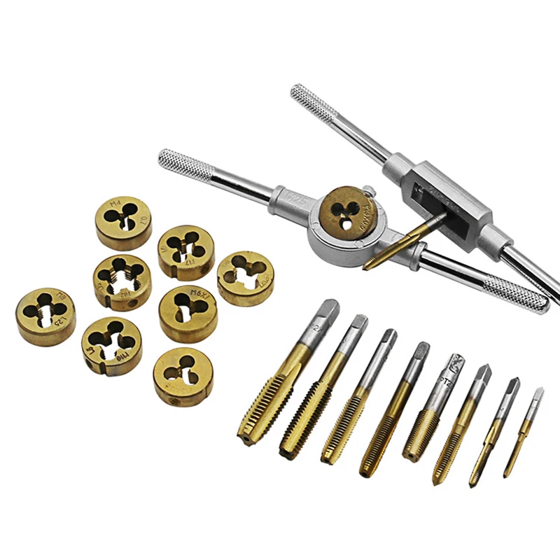 20 Pcs Taper Die Set Hardware Tools Hand Tapping Wrench Die Teeth Twisted Hand Metric Silk Attack Set
20 Pcs Taper Die Set Hardware Tools Hand Tapping Wrench Die Teeth Twisted Hand Metric Silk Attack Set