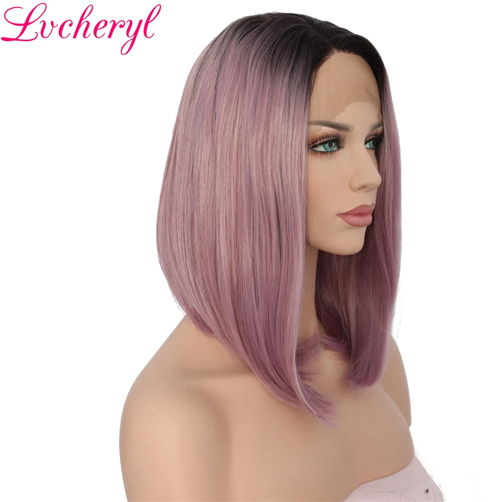 Lvcheryl Brown To Mxied Purple Hand Tied High Temperature Fiber Short Bob Heat Resistant Synthetic Lace Front Wigs for Women
Lvcheryl Brown To Mxied Purple Hand Tied High Temperature Fiber Short Bob Heat Resistant Synthetic Lace Front Wigs for Women