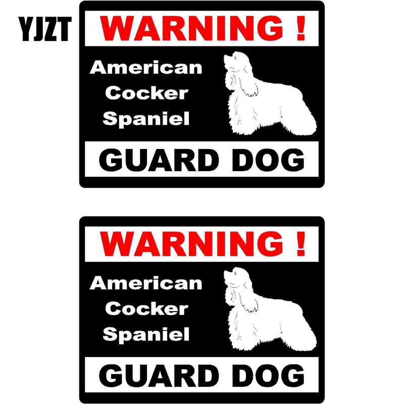 YJZT 15*11.5cm 2x Cartoon WARNING American Cocker Spaniel Guard Dog Fun Retro-reflective Decals Car Window Sticker C1-8162
YJZT 15*11.5cm 2x Cartoon WARNING American Cocker Spaniel Guard Dog Fun Retro-reflective Decals Car Window Sticker C1-8162