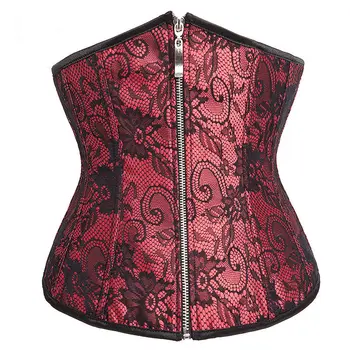 Red And Black Floral Lace Overlay Sexy Gothic Corsets And Bustiers Corset Underbust Waist Trainer With Zipper Korsett For Women
Red And Black Floral Lace Overlay Sexy Gothic Corsets And Bustiers Corset Underbust Waist Trainer With Zipper Korsett For Women
