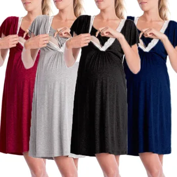 Pregnancy Maternity Clothing Dress Breastfeeding Clothes For Pregnant Women Lace Up Maternity Dress Nursing Clothing
Pregnancy Maternity Clothing Dress Breastfeeding Clothes For Pregnant Women Lace Up Maternity Dress Nursing Clothing