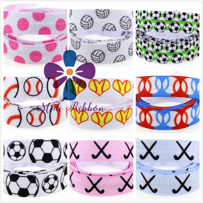 5/8"16mm Football&Baseball&Hockey&Volleyball Printed Fold Over Elastic Ribbon Sport Patterns Hair Band Macking 50Yards/Roll
5/8"16mm Football&Baseball&Hockey&Volleyball Printed Fold Over Elastic Ribbon Sport Patterns Hair Band Macking 50Yards/Roll