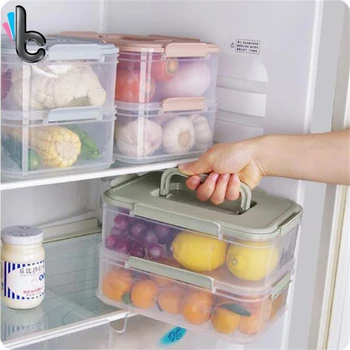 2 Layers Food Box Refrigerator Crisper Food Storage Box Hand-held Rectangular Fruit Storage Case
2 Layers Food Box Refrigerator Crisper Food Storage Box Hand-held Rectangular Fruit Storage Case