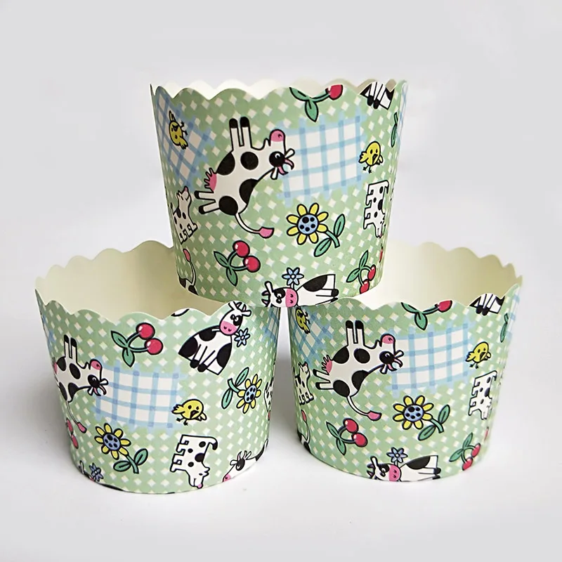100pcs Farm Animals Cow Dog Flowers Cupcake Cup Tray Liners Muffin Kitchen Cases Oven Baking Tools for wedding Birthday party
100pcs Farm Animals Cow Dog Flowers Cupcake Cup Tray Liners Muffin Kitchen Cases Oven Baking Tools for wedding Birthday party