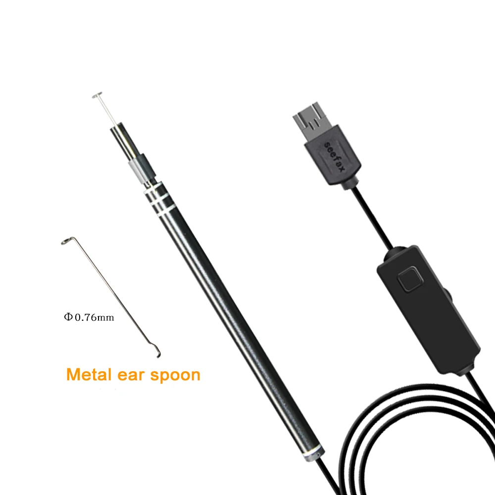2-in-1 Ear Cleaning USB Endoscope 5.5mm Visual Ear Spoon Earpick Otoscope Endoscope Borescope Mini Camera Android PC
2-in-1 Ear Cleaning USB Endoscope 5.5mm Visual Ear Spoon Earpick Otoscope Endoscope Borescope Mini Camera Android PC