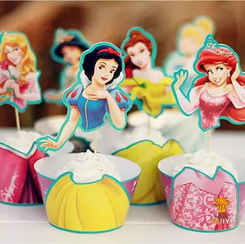 24pcs Snow white Mermaid Cinderella Princess cupcake wrapper toppers kids birthday party supplies cupcake cases liner AW-0047
24pcs Snow white Mermaid Cinderella Princess cupcake wrapper toppers kids birthday party supplies cupcake cases liner AW-0047